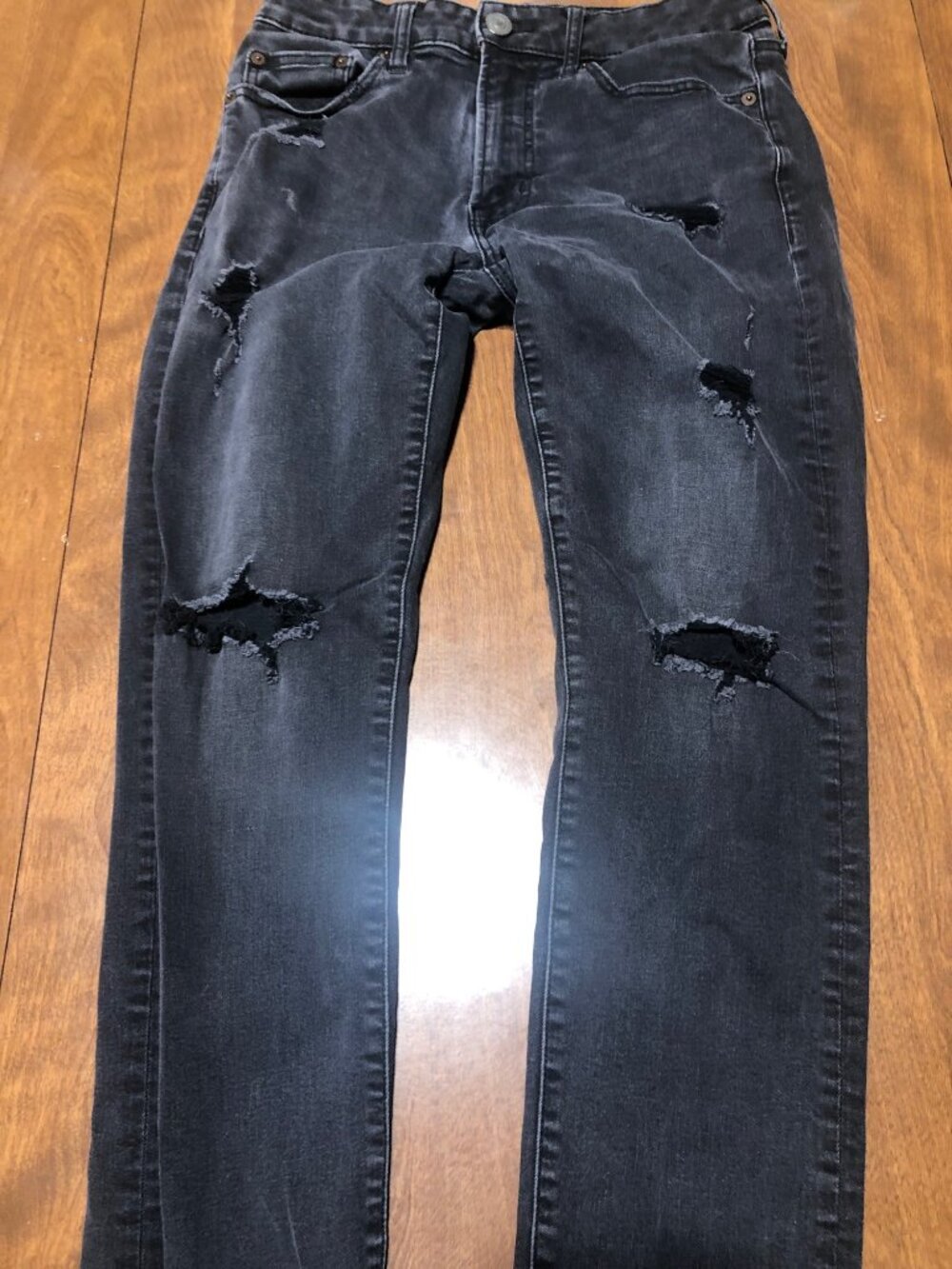 American Eagle Outfitters Black Slim Distressed Men's Jeans 29 X 30 - Picture 2 of 10